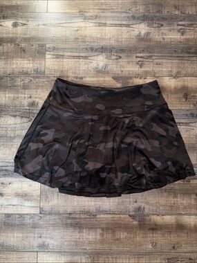 Black Camo Circle Skirt — Flared Active Skort
